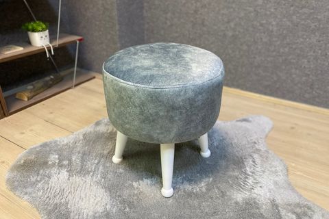 ASEDİA MİSKİN PUF, MAVİ, AHŞAP, LAKE AYAK