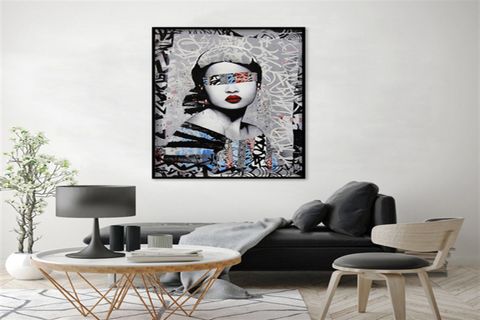 TABLOLIFE MONOCHROME BEAUTY YAĞLI BOYA DOKULU TABLO, ÇERÇEVESİZ, 100X150