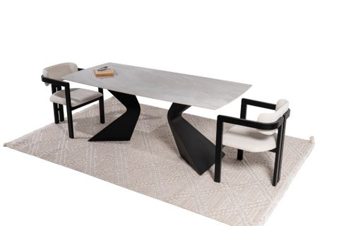 ATEZ MERMER BASKI MDF YEMEK MASASI