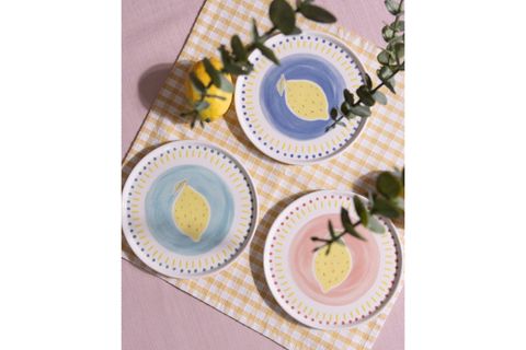 THE MİA ITALİAN SUMMER PASTA TABAĞI 6LI SET 19 CM