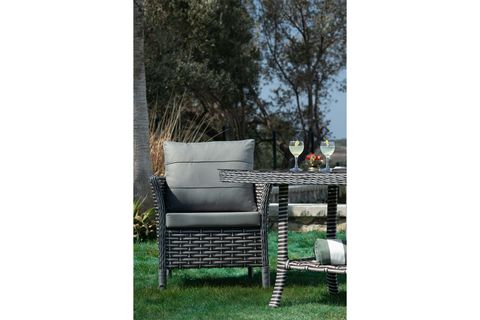 LENTA RATTAN BAHÇE MOBİLYASI, GRİ, 3+1+1