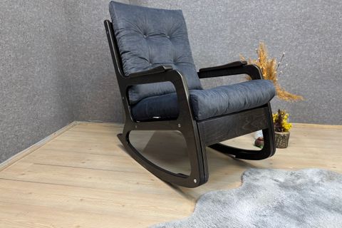 KONTES SALLANAN SANDALYE, ANTRASİT, WENGE SİYAH AYAK