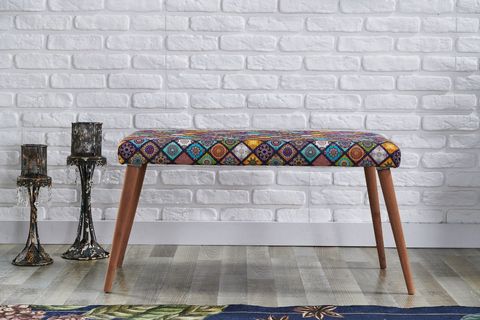 ETNİK DESEN GÜRGEN AYAK BENCH, MULTİ