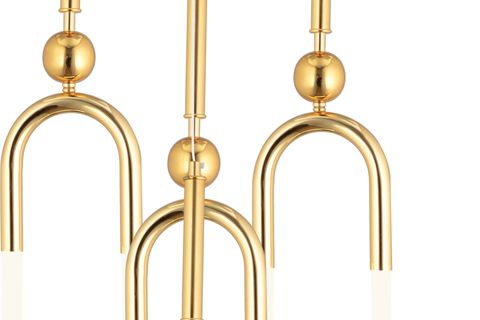 THİSTED DÖRTLÜ YUVARLAK LED AVİZE, GOLD