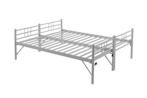 YAVRULU İKİZ METAL KARYOLA, BEYAZ, 90X200