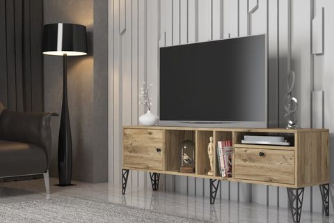 CERCEİ TV ÜNİTESİ, ATLANTİK ÇAM SİYAH, 160 CM