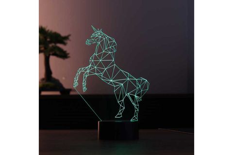 LED MASA LAMBASI, UNİCORN AT FİGÜRLÜ, RENKLİ