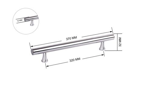 ZİRVE BEST ALÜMİNYUM KULP, KROM, 320 MM