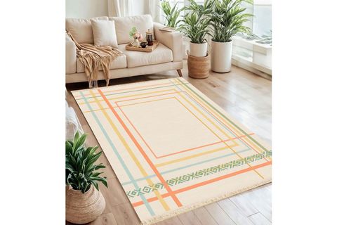 ÇİZGİ BASKILI DOKUMA TABAN HALI, 146 YNG, 100X150 CM