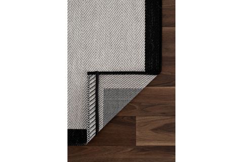 FRESCO SOFT GRİ SİYAH YIKANABİLİR HALI A3936A, 60X100