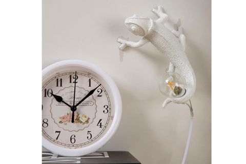 LAMBA TUTAN BUKALEMUN APLİK, BEYAZ