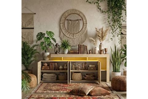 LUMA LEDLİ KONSOL, 192 CM, MEŞE DESEN