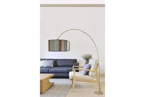 LUMEXX DEVE BOYNU SİLİNDİR LAMBADER, MAT KROM AYAK, RENKLİ ABAJURLU