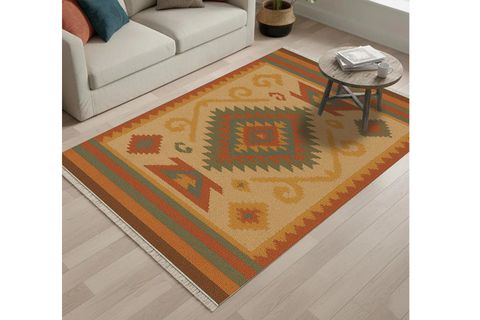 ÇİZGİLİ ESKİTME DOKUMA TABAN HALI, 471 YNG, 150X230 CM