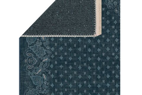 ETNİK DENGE MAVİ BASKILI DOKUMA TABAN HALI, 293 YNG, 100X150  CM
