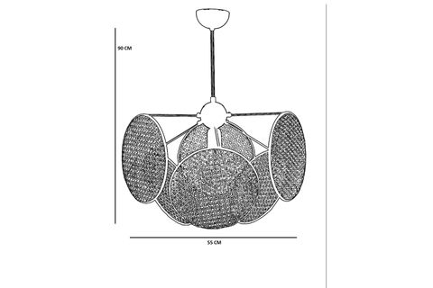 HERA SİLİNDİR ALTILI AVİZE, RATTAN
