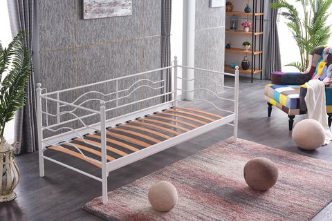 UNİMET MYRA DAYBED TEK KİŞİLİK FERFORJE METAL KARYOLA, BEYAZ, 90X200