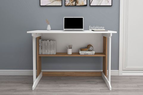 PİLLAR GENİŞ ÇALIŞMA MASASI, ATLANTİK ÇAM BEYAZ, 100X56 CM