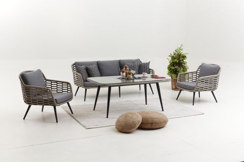 ARORA RATTAN ÜÇLÜ BAHÇE OTURMA GRUBU