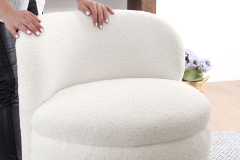 BELİSH DÖNEN TEDDY PUF, BEYAZ