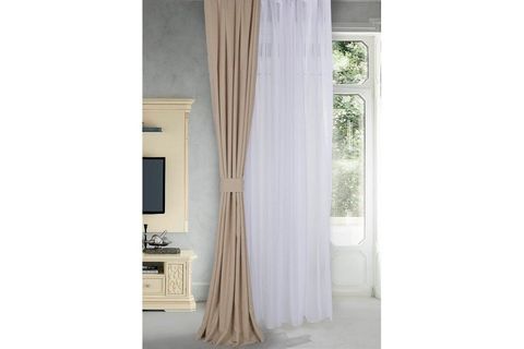 MASSARELLİ FON PERDE BEJ RENGİ PİLESİZ 260 CM 150