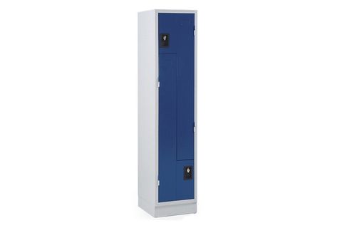 ZEYS SOYUNMA VE MALZEME DOLABI, 2 KAPAK, GRİ MAVİ