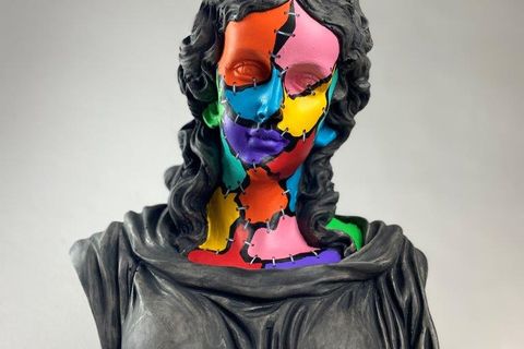 HERA COLORFUL ZOMBIE POP ART DEKORATİF ROMA YUNAN HEYKELLERİ