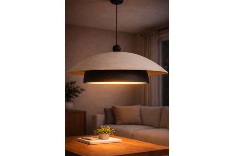 HANDMADE WABİ SABİ KARBON BETON AVİZE, YİNGYANG