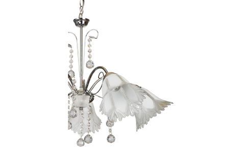 VENON AYDINLATMA LÜLE BEŞLİ CT AVİZE, KROM CAM SAVURMA