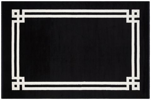 MAVERA SİYAH BEYAZ MAKİNE HALI 80X150