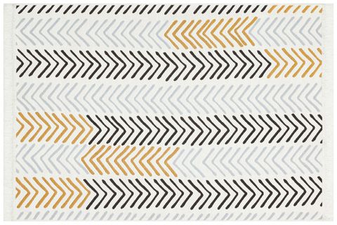 EKO HALI ARYA AR 19 WHİTE BLACK BEYAZ SİYAH HAV TOZ VERMEZ ÇİFT TARAFLI DOKUMA RENKLİ MODERN DESENLİ YIKANABİLİR KİLİM 120X180