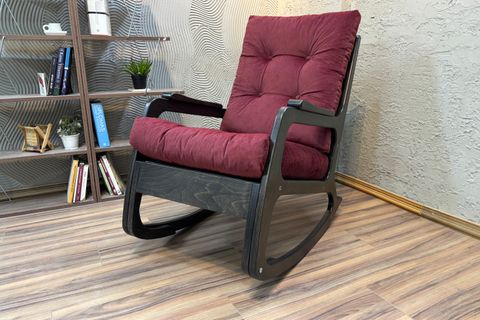 KONTES SALLANAN SANDALYE, BORDO, WENGE SİYAH AYAK