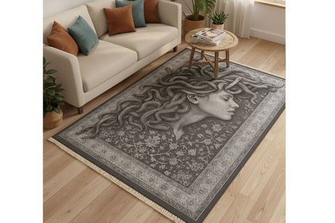 MONOKROM MEDUSA VİNTAGE DOKUMA TABAN HALI, 361 YNG, 60X120 CM