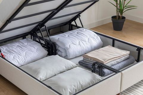 NOTTE BAZA VE BAŞLIK SETİ, KREM, 150X200