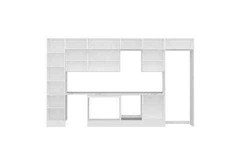 ALVİNKA 400X240 CM KLASİK MEBRAN MUTFAK DOLABI, MBB E90B50S60 3 MEBRAN BEYAZ SUNTALAM