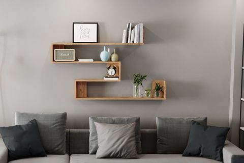 SHELF R11 MODERN DUVAR RAFI KİTAPLIK ATLANTİK ÇAM