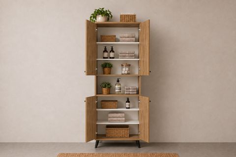 LİSTRA 4 KAPAKLI ÇOK AMAÇLI DOLAP, ÇAM, 170,8 CM