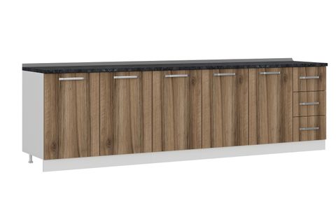 MİNAR 290 CM MUTFAK DOLABI BEYAZ DORE 290-D2-ALT MODÜL