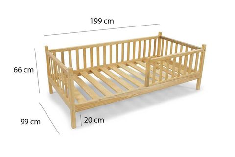 NATURKİDZ MONTESSORİ KARYOLA, MASİF, 90X190