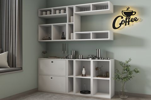 BK ÇOK AMAÇLI DOLAP, DUVARA MONTE RAFLI, KBR