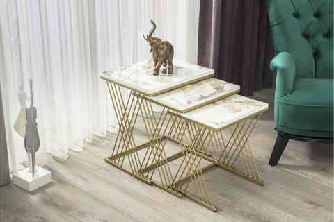 VİENNA SEHPA, GOLD MERMER