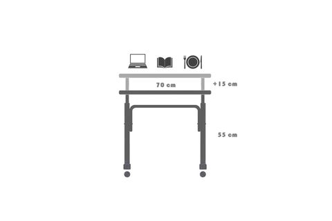 YÜKSEKLİK AYARLI LAPTOP SEHPASI, ATLANTİK ÇAM, 70X40