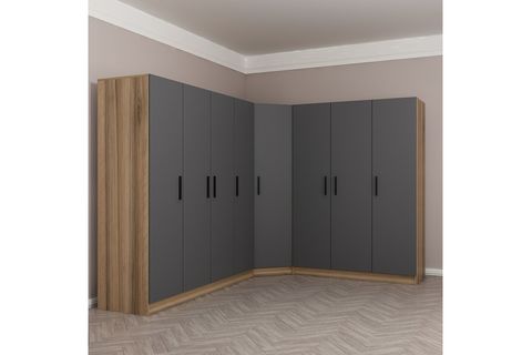 MİNAR KALE GARDIROP 7, 8 KAPAKLI, ANTRASİT