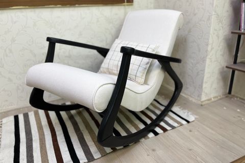 ASEDİA EKOL SALLANAN SANDALYE, KREM, SİYAH AYAK