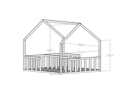 GİVAYO WOOD'S DAİSY MONTESSORİ KARYOLA, BEYAZ, 80X180