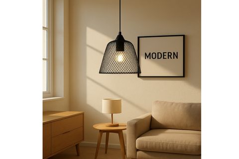 MAGNİA SİYAH İŞLEMELİ METAL SARKIT AVİZE