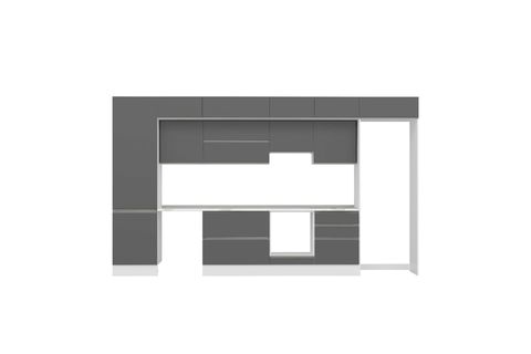 ALVİNKA 400X240 CM MUTFAK DOLABI, MBB E80B60S60 1 ANTRASİT SUNTALAM