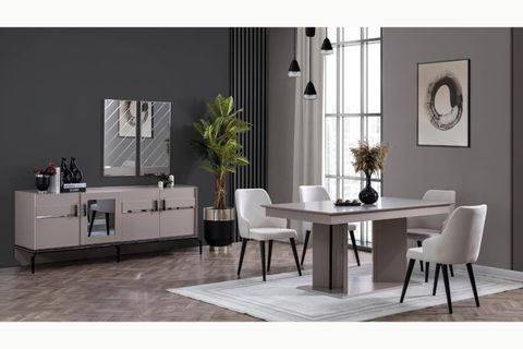 SAFİR YEMEK ODASI TAKIMI, KUMSAL SİYAH