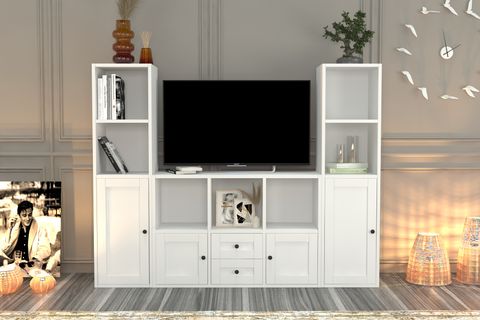 AYDIN TV ÜNİTESİ, BEYAZ, 165 CM, TVT-1077