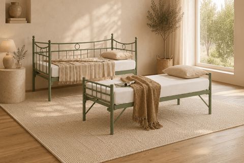 DAİLY DAYBED METAL YAVRULU KARYOLA, YEŞİL, 90X200